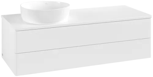 Picture of VILLEROY BOCH Antao Vanity unit, 2 pull-out compartments, 1200 x 360 x 500 mm, Front without structure, White Matt Lacquer / White Matt Lacquer #K22010MT