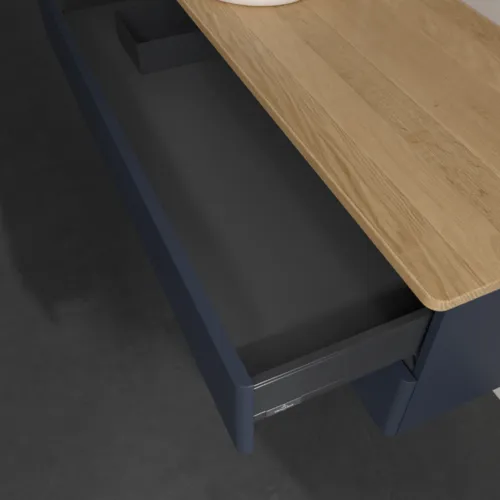 VILLEROY BOCH Antao Waschbeckenunterschrank, 2 Auszüge, 1200 x 360 x 500 mm, Front ohne Struktur, Midnight Blue Matt Lacquer / Honey Oak #K22051HG, Bild 7