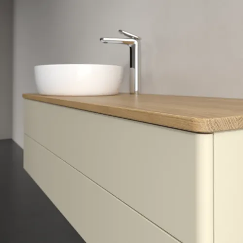 VILLEROY BOCH Antao Waschbeckenunterschrank, 2 Auszüge, 1200 x 360 x 500 mm, Front ohne Struktur, Silk Grey Matt Lacquer / Honey Oak #K22051HJ, Bild 5