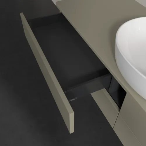 Bild von VILLEROY BOCH Antao Waschbeckenunterschrank, 4 Auszüge, 1600 x 360 x 500 mm, Front ohne Struktur, Stone Grey Matt Lacquer / Stone Grey Matt Lacquer #K25010HK