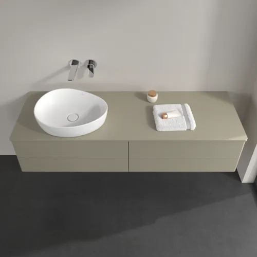 Bild von VILLEROY BOCH Antao Waschbeckenunterschrank, 4 Auszüge, 1600 x 360 x 500 mm, Front ohne Struktur, Stone Grey Matt Lacquer / Stone Grey Matt Lacquer #K26010HK