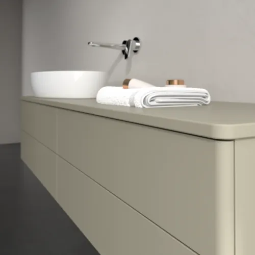 Bild von VILLEROY BOCH Antao Waschbeckenunterschrank, 4 Auszüge, 1600 x 360 x 500 mm, Front ohne Struktur, Stone Grey Matt Lacquer / Stone Grey Matt Lacquer #K26010HK