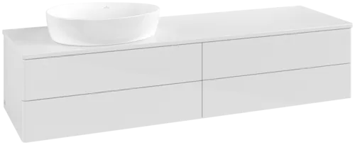 Bild von VILLEROY BOCH Antao Waschbeckenunterschrank, 4 Auszüge, 1600 x 360 x 500 mm, Front ohne Struktur, Glossy White Lacquer / Glossy White Lacquer #K26050GF