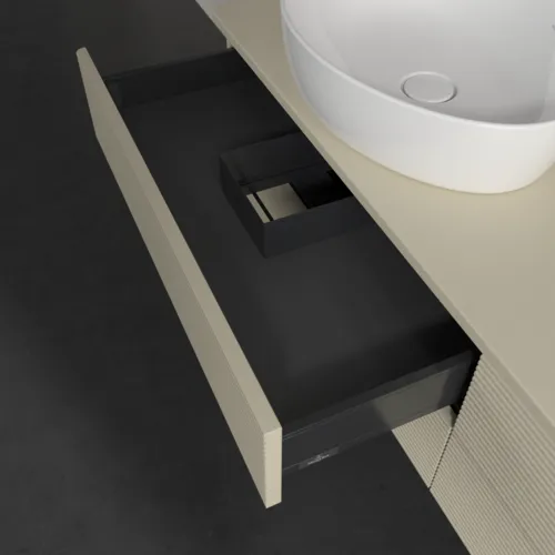 Bild von VILLEROY BOCH Antao Waschbeckenunterschrank, 4 Auszüge, 1600 x 360 x 500 mm, Front mit Struktur, Silk Grey Matt Lacquer / Silk Grey Matt Lacquer #K26110HJ