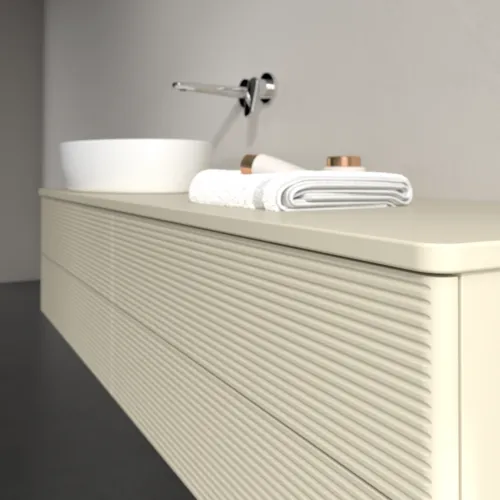 Bild von VILLEROY BOCH Antao Waschbeckenunterschrank, 4 Auszüge, 1600 x 360 x 500 mm, Front mit Struktur, Silk Grey Matt Lacquer / Silk Grey Matt Lacquer #K26110HJ