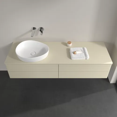 Bild von VILLEROY BOCH Antao Waschbeckenunterschrank, 4 Auszüge, 1600 x 360 x 500 mm, Front mit Struktur, Silk Grey Matt Lacquer / Silk Grey Matt Lacquer #K26110HJ