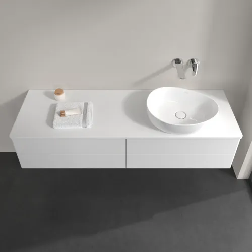 Bild von VILLEROY BOCH Antao Waschbeckenunterschrank, 4 Auszüge, 1600 x 360 x 500 mm, Front ohne Struktur, Glossy White Lacquer / Glossy White Lacquer #K27010GF