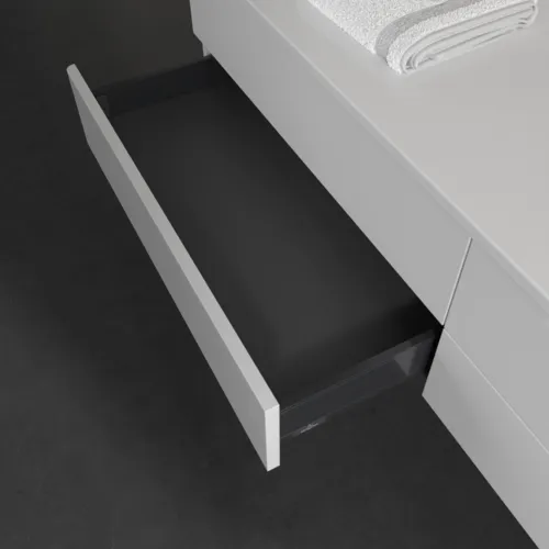 Bild von VILLEROY BOCH Antao Waschbeckenunterschrank, 4 Auszüge, 1600 x 360 x 500 mm, Front ohne Struktur, Glossy White Lacquer / Glossy White Lacquer #K27010GF
