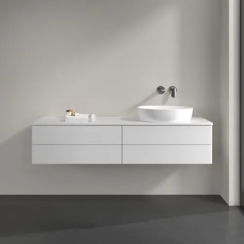 Bild von VILLEROY BOCH Antao Waschbeckenunterschrank, 4 Auszüge, 1600 x 360 x 500 mm, Front ohne Struktur, Glossy White Lacquer / Glossy White Lacquer #K27010GF