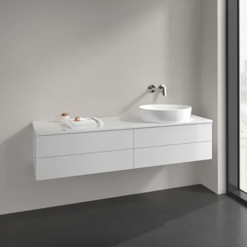 Bild von VILLEROY BOCH Antao Waschbeckenunterschrank, 4 Auszüge, 1600 x 360 x 500 mm, Front ohne Struktur, Glossy White Lacquer / Glossy White Lacquer #K27010GF