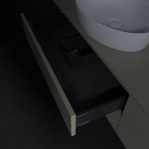 Bild von VILLEROY BOCH Antao Waschbeckenunterschrank, 4 Auszüge, 1600 x 360 x 500 mm, Front mit Struktur, Stone Grey Matt Lacquer / Stone Grey Matt Lacquer #K26150HK