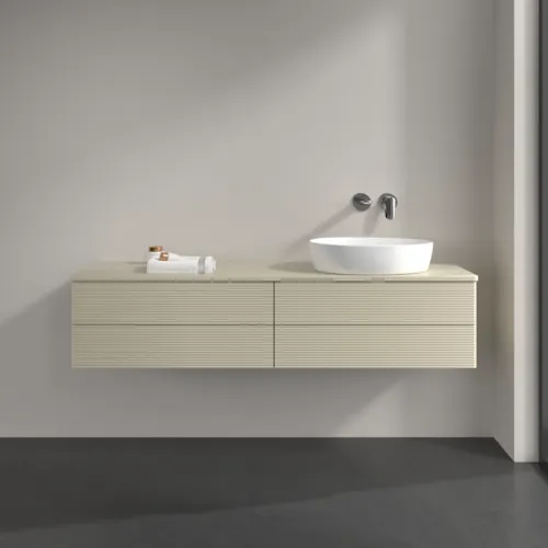 Bild von VILLEROY BOCH Antao Waschbeckenunterschrank, 4 Auszüge, 1600 x 360 x 500 mm, Front mit Struktur, Silk Grey Matt Lacquer / Silk Grey Matt Lacquer #K27110HJ