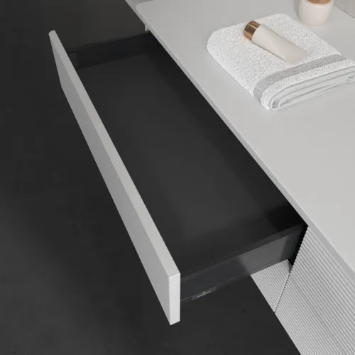 Bild von VILLEROY BOCH Antao Waschbeckenunterschrank, 4 Auszüge, 1600 x 360 x 500 mm, Front mit Struktur, Glossy White Lacquer / Glossy White Lacquer #K27150GF