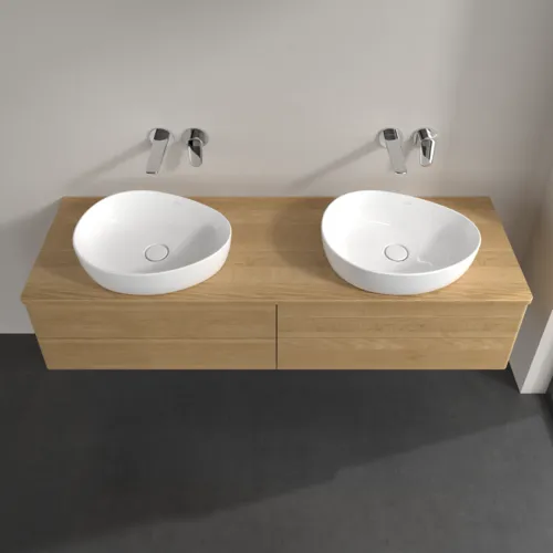Bild von VILLEROY BOCH Antao Waschbeckenunterschrank, 4 Auszüge, 1600 x 360 x 500 mm, Front ohne Struktur, Honey Oak / Honey Oak #K28011HN