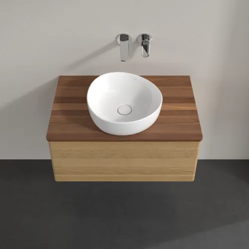 Picture of VILLEROY BOCH Antao Vanity unit, 1 pull-out compartment, 800 x 360 x 500 mm, Front without structure, Honey Oak / Warm Walnut #K30012HN