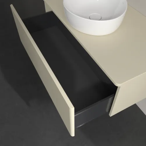 Bild von VILLEROY BOCH Antao Waschbeckenunterschrank, 1 Auszug, 1000 x 360 x 500 mm, Front ohne Struktur, Silk Grey Matt Lacquer / Silk Grey Matt Lacquer #K31010HJ