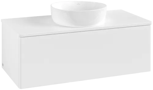Bild von VILLEROY BOCH Antao Waschbeckenunterschrank, 1 Auszug, 1000 x 360 x 500 mm, Front ohne Struktur, White Matt Lacquer / White Matt Lacquer #K31010MT