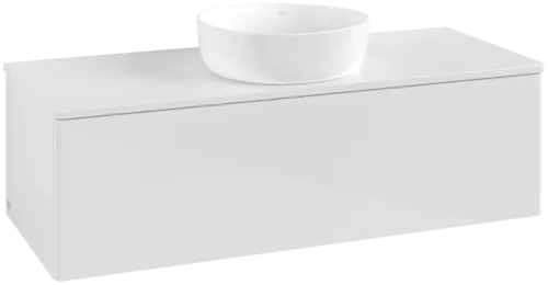 Bild von VILLEROY BOCH Antao Waschbeckenunterschrank, 1 Auszug, 1200 x 360 x 500 mm, Front ohne Struktur, Glossy White Lacquer / Glossy White Lacquer #K32010GF