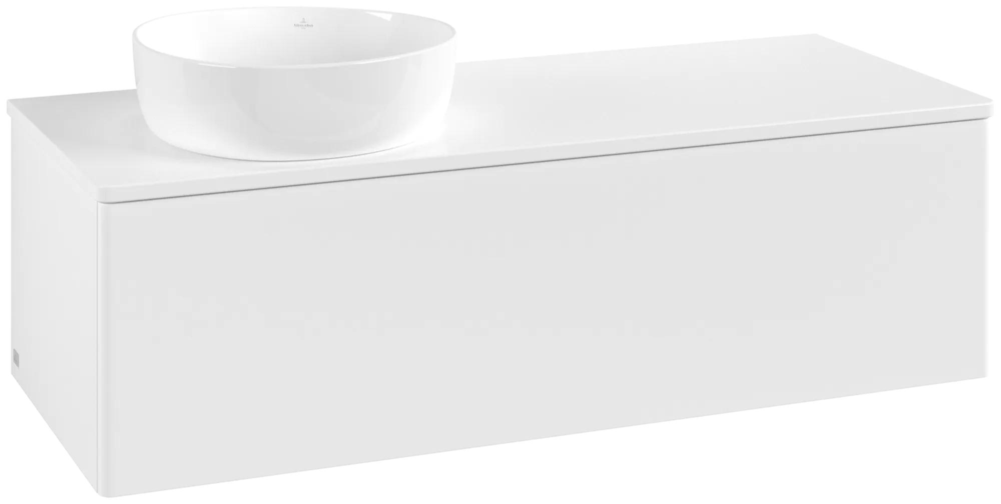 Зображення з  VILLEROY BOCH Antao Vanity unit, 1 pull-out compartment, 1200 x 360 x 500 mm, Front without structure, White Matt Lacquer / White Matt Lacquer #K33050MT