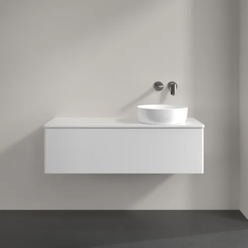 VILLEROY BOCH Antao Waschbeckenunterschrank, 1 Auszug, 1200 x 360 x 500 mm, Front ohne Struktur, Glossy White Lacquer / Glossy White Lacquer #K34050GF, Bild 3