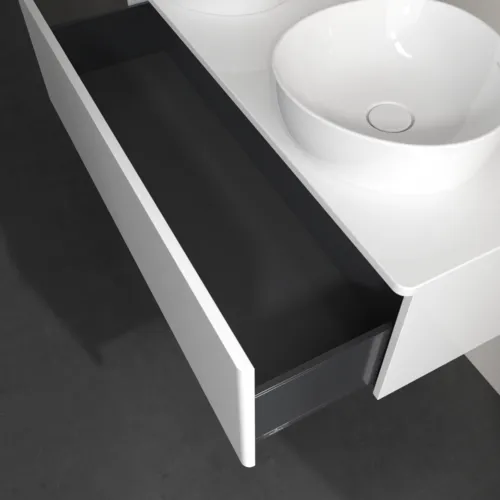 VILLEROY BOCH Antao Waschbeckenunterschrank, 1 Auszug, 1200 x 360 x 500 mm, Front ohne Struktur, Glossy White Lacquer / Glossy White Lacquer #K35010GF, Bild 5