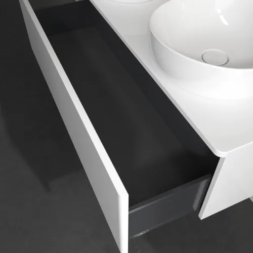 VILLEROY BOCH Antao Waschbeckenunterschrank, 1 Auszug, 1200 x 360 x 500 mm, Front ohne Struktur, Glossy White Lacquer / Glossy White Lacquer #K35010GF, Bild 6
