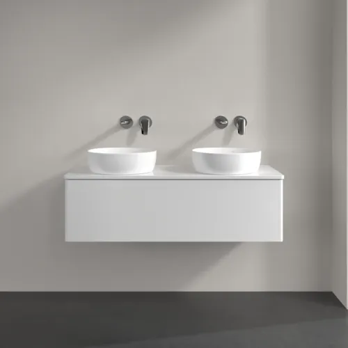VILLEROY BOCH Antao Waschbeckenunterschrank, 1 Auszug, 1200 x 360 x 500 mm, Front ohne Struktur, Glossy White Lacquer / Glossy White Lacquer #K35010GF, Bild 3