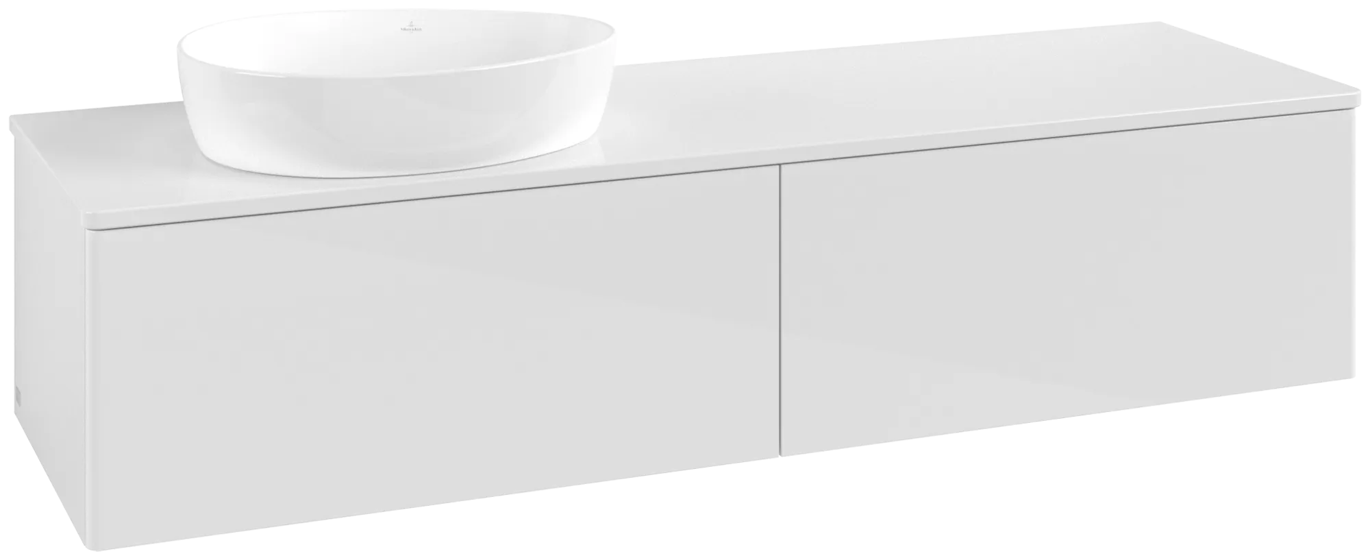 Bild von VILLEROY BOCH Antao Waschbeckenunterschrank, 2 Auszüge, 1600 x 360 x 500 mm, Front ohne Struktur, Glossy White Lacquer / Glossy White Lacquer #K37050GF
