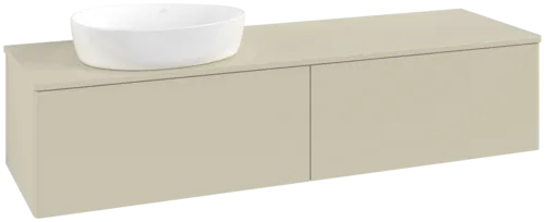 Зображення з  VILLEROY BOCH Antao Vanity unit, 2 pull-out compartments, 1600 x 360 x 500 mm, Front without structure, Silk Grey Matt Lacquer / Silk Grey Matt Lacquer #K37050HJ