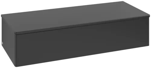 Bild von VILLEROY BOCH Antao Sideboard, 1 Auszug, 1200 x 268 x 500 mm, Front ohne Struktur, Black Matt Lacquer / Black Matt Lacquer #K41000PD