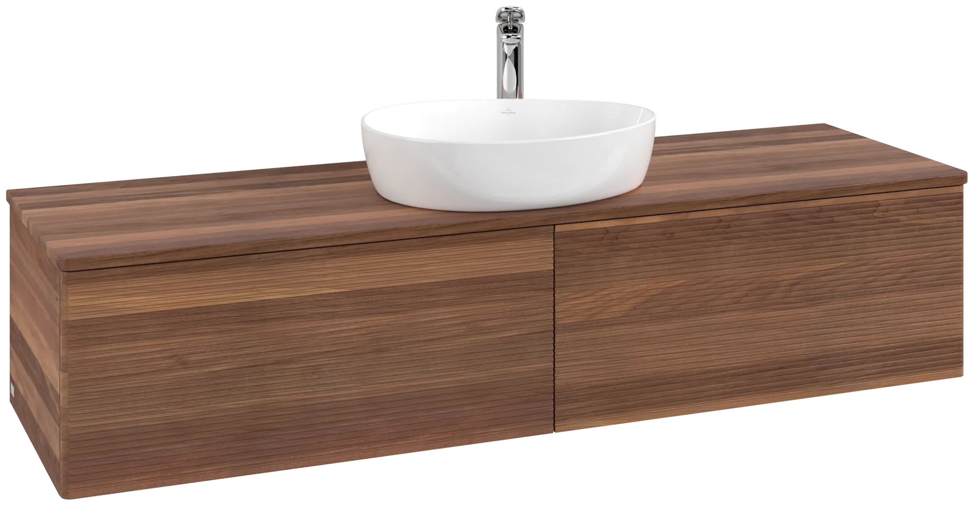 VILLEROY BOCH Antao Vanity unit, 2 pull-out compartments, 1600 x 360 x 500 mm, Front with grain texture, Warm Walnut / Warm Walnut #K36152HM resmi