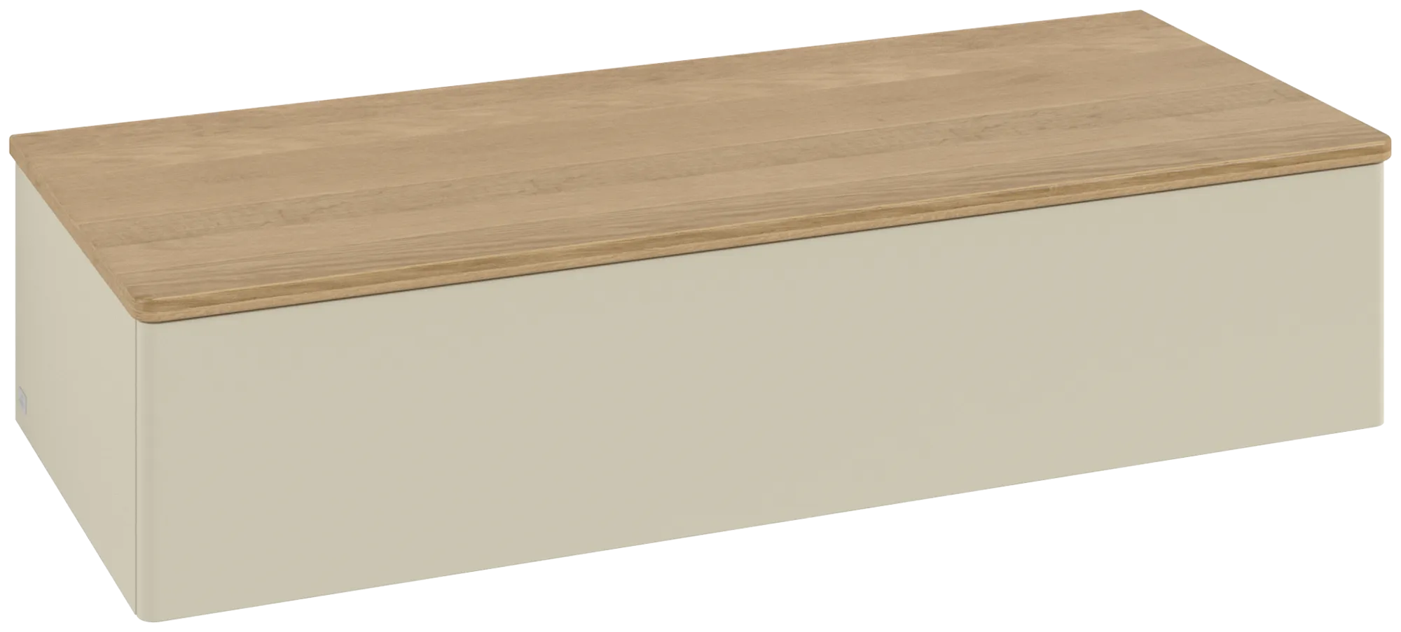 Bild von VILLEROY BOCH Antao Sideboard, 1 Auszug, 1200 x 268 x 500 mm, Front ohne Struktur, Silk Grey Matt Lacquer / Honey Oak #K41001HJ
