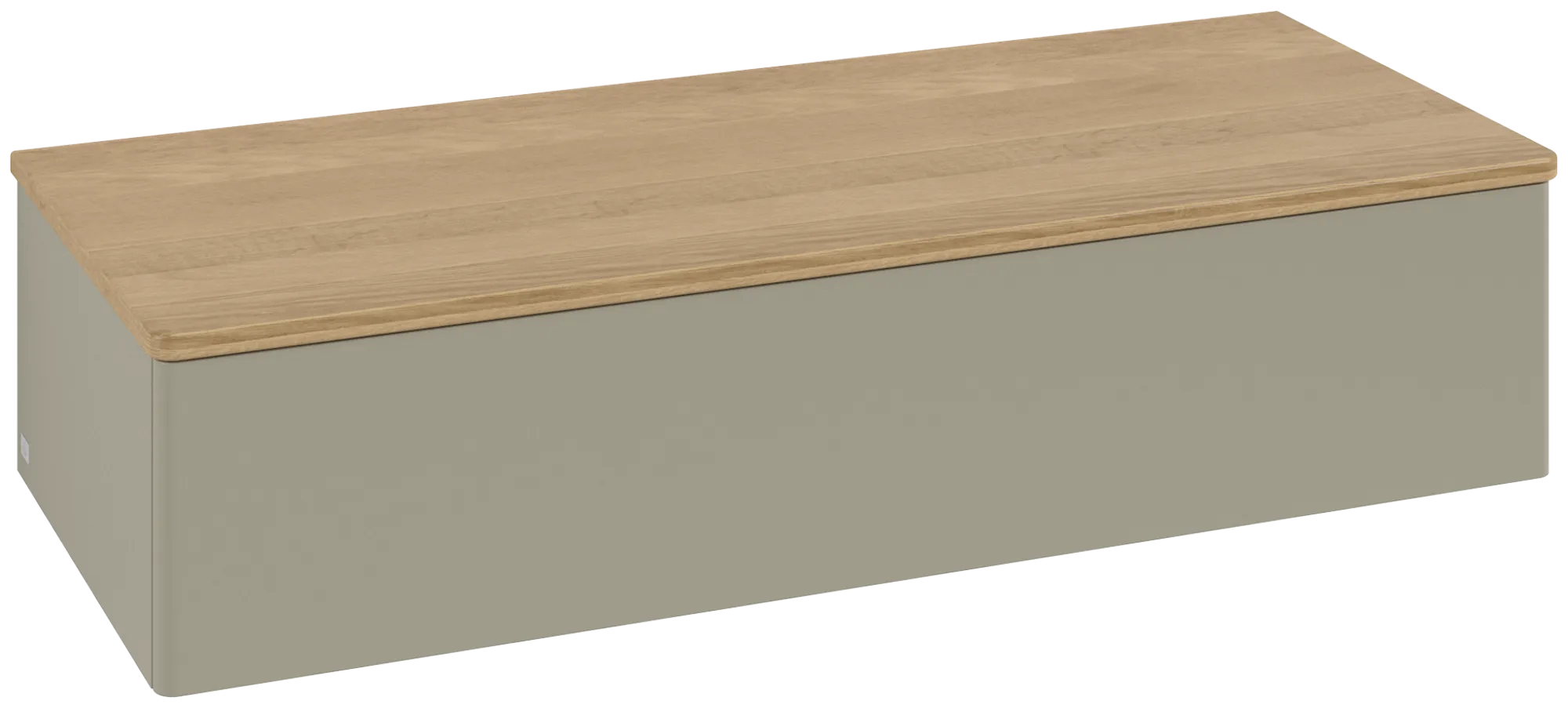 Bild von VILLEROY BOCH Antao Sideboard, 1 Auszug, 1200 x 268 x 500 mm, Front ohne Struktur, Stone Grey Matt Lacquer / Honey Oak #K41001HK