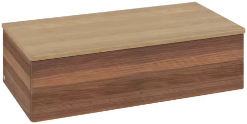 εικόνα του VILLEROY BOCH Antao Sideboard, 1 pull-out compartment, 1000 x 268 x 500 mm, Front with grain texture, Warm Walnut / Honey Oak #K40101HM