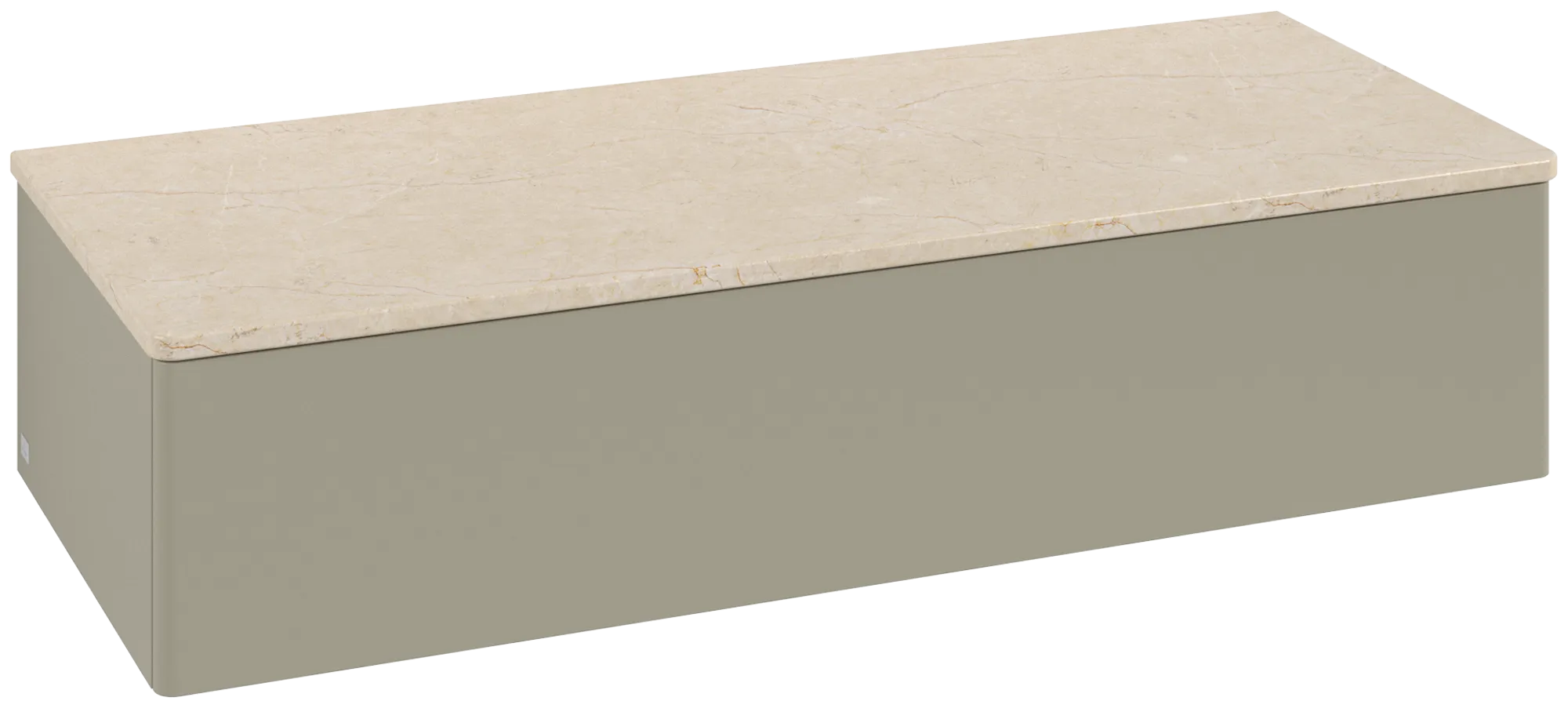 Bild von VILLEROY BOCH Antao Sideboard, 1 Auszug, 1200 x 268 x 500 mm, Front ohne Struktur, Stone Grey Matt Lacquer / Botticino #K41003HK