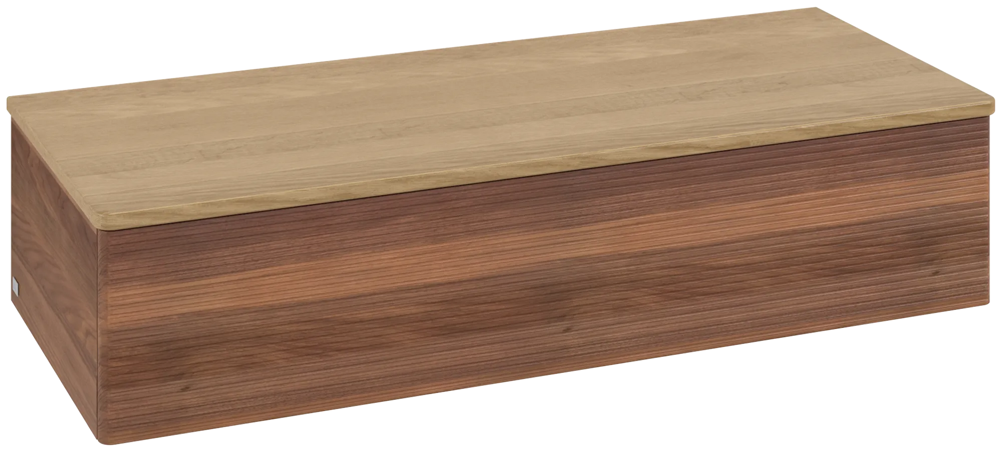 Bild von VILLEROY BOCH Antao Sideboard, 1 Auszug, 1200 x 268 x 500 mm, Front mit Struktur, Warm Walnut / Honey Oak #K41101HM