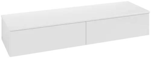 Bild von VILLEROY BOCH Antao Sideboard, 2 Auszüge, 1600 x 268 x 500 mm, Front ohne Struktur, Glossy White Lacquer / Glossy White Lacquer #K42000GF