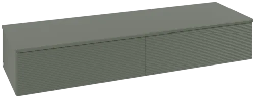 Bild von VILLEROY BOCH Antao Sideboard, 2 Auszüge, 1600 x 268 x 500 mm, Front mit Struktur, Leaf Green Matt Lacquer / Leaf Green Matt Lacquer #K42100HL