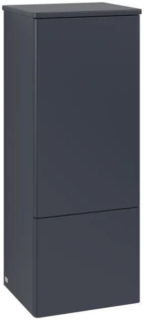 Picture of VILLEROY BOCH Antao Medium-height cabinet, 1 door, 414 x 1039 x 356 mm, Front without structure, Midnight Blue Matt Lacquer / Midnight Blue Matt Lacquer #K43000HG