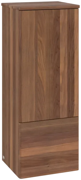 εικόνα του VILLEROY BOCH Antao Medium-height cabinet, 1 door, 414 x 1039 x 356 mm, Front without structure, Warm Walnut / Warm Walnut #K43000HM