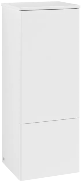 εικόνα του VILLEROY BOCH Antao Medium-height cabinet, 1 door, 414 x 1039 x 356 mm, Front without structure, White Matt Lacquer / White Matt Lacquer #K44000MT