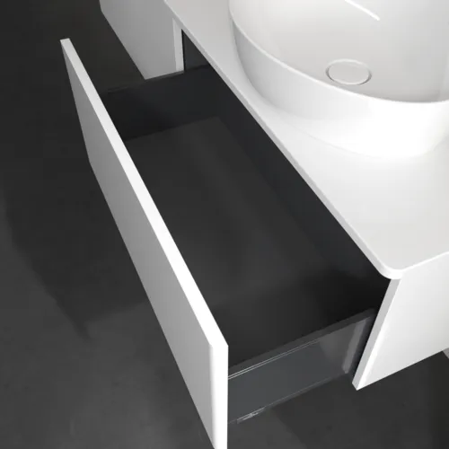 VILLEROY BOCH Antao Waschbeckenunterschrank, 2 Auszüge, 1600 x 360 x 500 mm, Front ohne Struktur, Glossy White Lacquer / Glossy White Lacquer #K38050GF, Bild 7