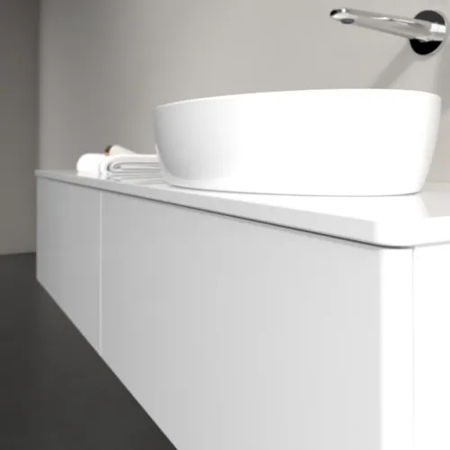 VILLEROY BOCH Antao Waschbeckenunterschrank, 2 Auszüge, 1600 x 360 x 500 mm, Front ohne Struktur, Glossy White Lacquer / Glossy White Lacquer #K38050GF, Bild 5