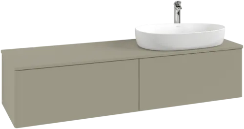 Bild von VILLEROY BOCH Antao Waschbeckenunterschrank, 2 Auszüge, 1600 x 360 x 500 mm, Front ohne Struktur, Stone Grey Matt Lacquer / Stone Grey Matt Lacquer #K38050HK