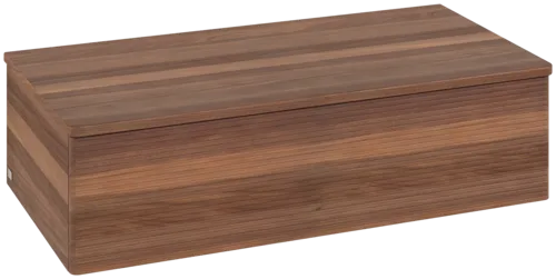 εικόνα του VILLEROY BOCH Antao Sideboard, 1 pull-out compartment, 1000 x 268 x 500 mm, Front with grain texture, Warm Walnut / Warm Walnut #K40102HM