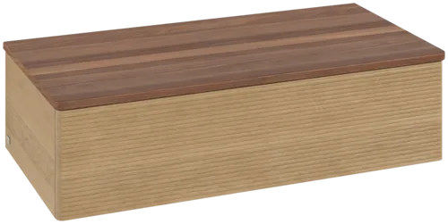 εικόνα του VILLEROY BOCH Antao Sideboard, 1 pull-out compartment, 1000 x 268 x 500 mm, Front with grain texture, Honey Oak / Warm Walnut #K40102HN