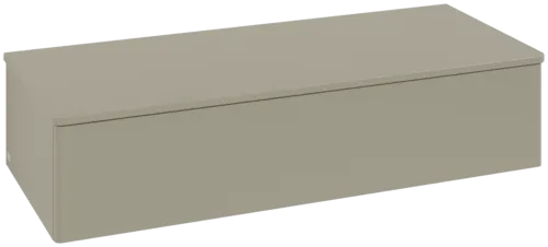 Bild von VILLEROY BOCH Antao Sideboard, 1 Auszug, 1200 x 268 x 500 mm, Front ohne Struktur, Stone Grey Matt Lacquer / Stone Grey Matt Lacquer #K41000HK
