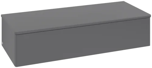 Bild von VILLEROY BOCH Antao Sideboard, 1 Auszug, 1200 x 268 x 500 mm, Front ohne Struktur, Anthracite Matt Lacquer / Anthracite Matt Lacquer #K41000GK