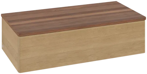 Bild von VILLEROY BOCH Antao Sideboard, 1 Auszug, 1000 x 268 x 500 mm, Front ohne Struktur, Honey Oak / Warm Walnut #K40002HN