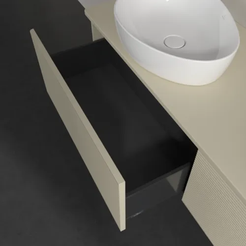 Bild von VILLEROY BOCH Antao Waschbeckenunterschrank, 2 Auszüge, 1600 x 360 x 500 mm, Front mit Struktur, Silk Grey Matt Lacquer / Silk Grey Matt Lacquer #K39110HJ